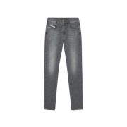 Slim Fit Jeans met ritssluiting Diesel , Gray , Heren