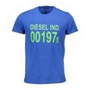Stijlvol Katoenen T-Shirt voor Heren Diesel , Blue , Heren