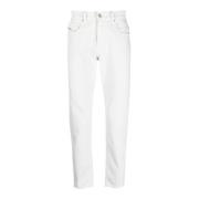 Witte Slim-Fit Straight Jeans Diesel , White , Heren