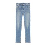 Blauwe Tapered Spijkerbroek Diesel , Blue , Heren