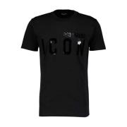 Brilliant Tone Logo T-Shirt Dsquared2 , Black , Heren