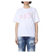 Iconisch T-shirt voor vrouwen: Verhoog je modegame! Dsquared2 , White ...