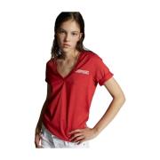 Comfortabel Katoenen Dames T-Shirt Dsquared2 , Red , Dames
