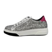 Glitter Sneakers - Zilver, 36 Dsquared2 , Gray , Dames
