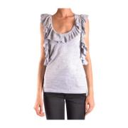 Elegante Mouwloze Top Dsquared2 , Gray , Dames