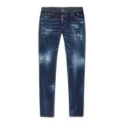 Slim-Fit Denim Jeans voor Heren Dsquared2 , Blue , Heren