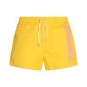 Vibrant Technicolor Heren Beachwear in Geel Dsquared2 , Yellow , Heren