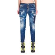 Donkere Tiffany Cool Cropped Jeans Dsquared2 , Blue , Dames