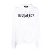 Gezellige Stijlvolle Dames Hoodie Dsquared2 , White , Dames