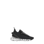 Zwarte Tech Fabric Sneakers voor Heren Dsquared2 , Black , Heren