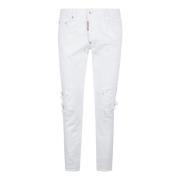 Witte Skater Jeans voor Heren Dsquared2 , White , Heren