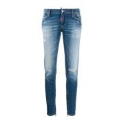 Versleten Skinny Jeans Dsquared2 , Blue , Dames
