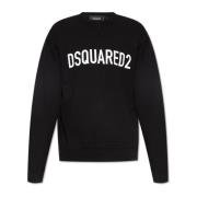 Sweatshirt with logo Dsquared2 , Black , Heren