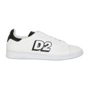 Witte lage veterschoenen Dsquared2 , White , Heren