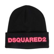 Gebreide Hoed, Blijf Warm en Elegant Dsquared2 , Black , Dames