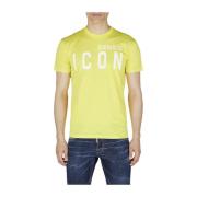 Gele Icon Dsq2 T-Shirt Dsquared2 , Yellow , Heren