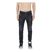 Stijlvolle Slim-fit Jeans voor Heren Dsquared2 , Black , Heren