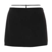 Zwarte polyester minirok, Trendy model Dsquared2 , Black , Dames