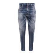 Vernietigd Effect Skinny Jeans Dsquared2 , Blue , Heren