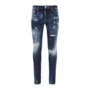 Stretch Denim Slim-Fit Jeans Dsquared2 , Blue , Heren