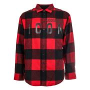 Camicia Shirt Dsquared2 , Red , Heren