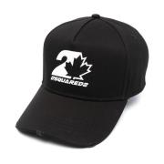 Maple Leaf Baseball Cap - Zwart Dsquared2 , Black , Heren