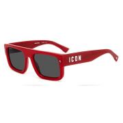 Iconische en Jeugdige Zonnebril Dsquared2 , Red , Unisex