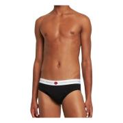 Zwarte Slip met Contrast Logo voor Heren Dsquared2 , Black , Heren