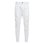 Slim Fit Katoenen Stretch Chino Broek Dsquared2 , White , Heren