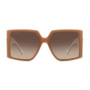 Unieke ontwerp zonnebril met D2 logo Dsquared2 , Brown , Dames