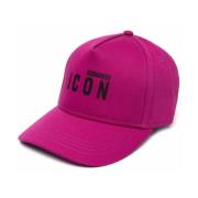Roze Logo Baseball Cap, Modieuze Stijl Dsquared2 , Pink , Dames