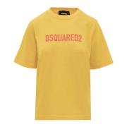 T-shirt Dsquared2 , Yellow , Dames