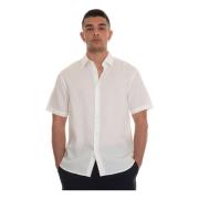 Casual overhemd met chevronprint Emporio Armani , White , Heren