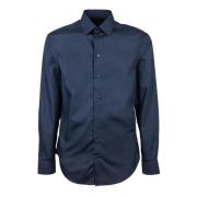 Elegante Slim Fit Italiaanse Kraag Overhemd Emporio Armani , Blue , He...