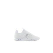 Lace Up Sneakers Wit/Zilver Emporio Armani , White , Heren