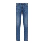 Slim Fit 5 Zakken Denim Jeans Emporio Armani , Blue , Heren