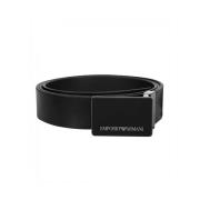 Y4S427Ytu7Jnero Leren Riem voor Heren Emporio Armani , Black , Heren