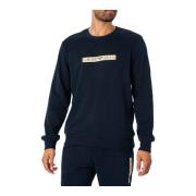Lichtgewicht Katoenen Logo Print Sweatshirt Emporio Armani , Blue , He...
