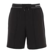Zwarte Shorts met Trekkoord in Dubbel Jersey Emporio Armani , Black , ...