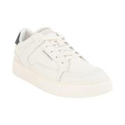 Witte Leren Sneakers Emporio Armani , White , Heren