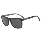 Ea4079 Zonnebril - Mat Zwart Emporio Armani , Black , Heren