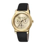 Gouden Dames Modehorloge Esprit , Yellow , Dames