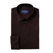 Het Klassieke Overhemd Eton , Brown , Heren