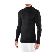 Stijlvolle Zip Lange Mouw Top Falke , Black , Heren