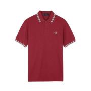 Klassiek Bordeaux Polo Shirt Fred Perry , Red , Heren