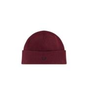 Geribbelde Wollen Hoed Fred Perry , Red , Heren