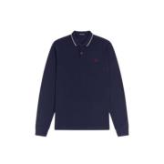 Lange Mouw Piqué Polo Fred Perry , Blue , Heren
