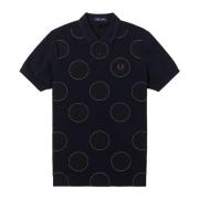 Polkadot Paaloverhemd Fred Perry , Blue , Heren