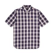 Authentiek geruite korte mouwen shirt met onderste knoop Fred Perry , ...