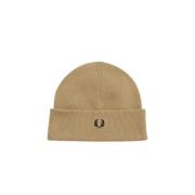 Geribbelde Wollen Hoed Fred Perry , Beige , Unisex